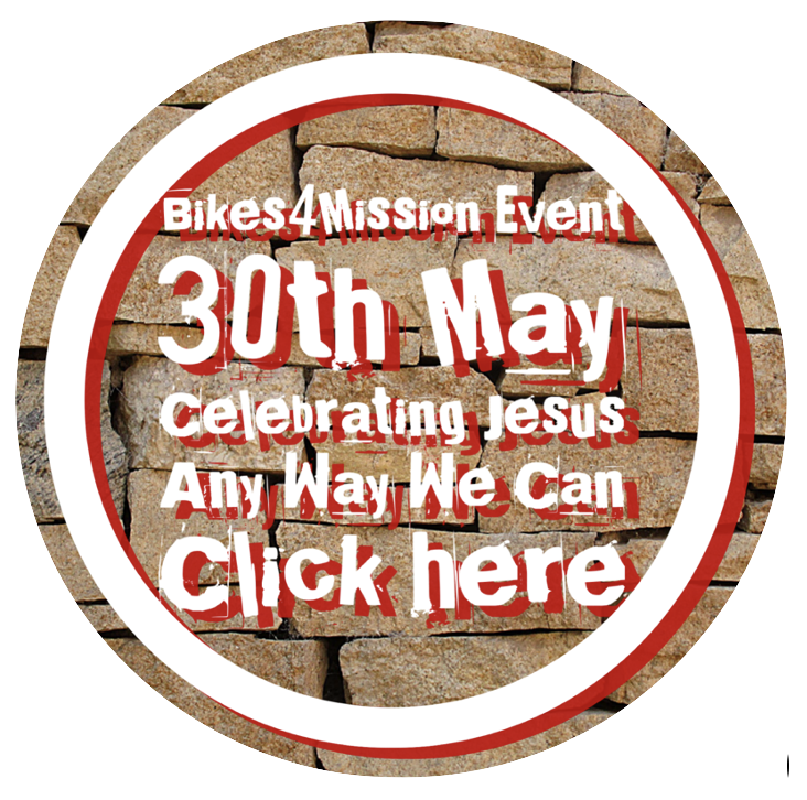Event announcement for Bikes4Mission on 30th May, celebrating Jesus.